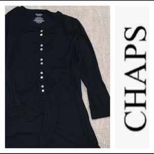 🛍3/4 sleeve black top with buttons🛍